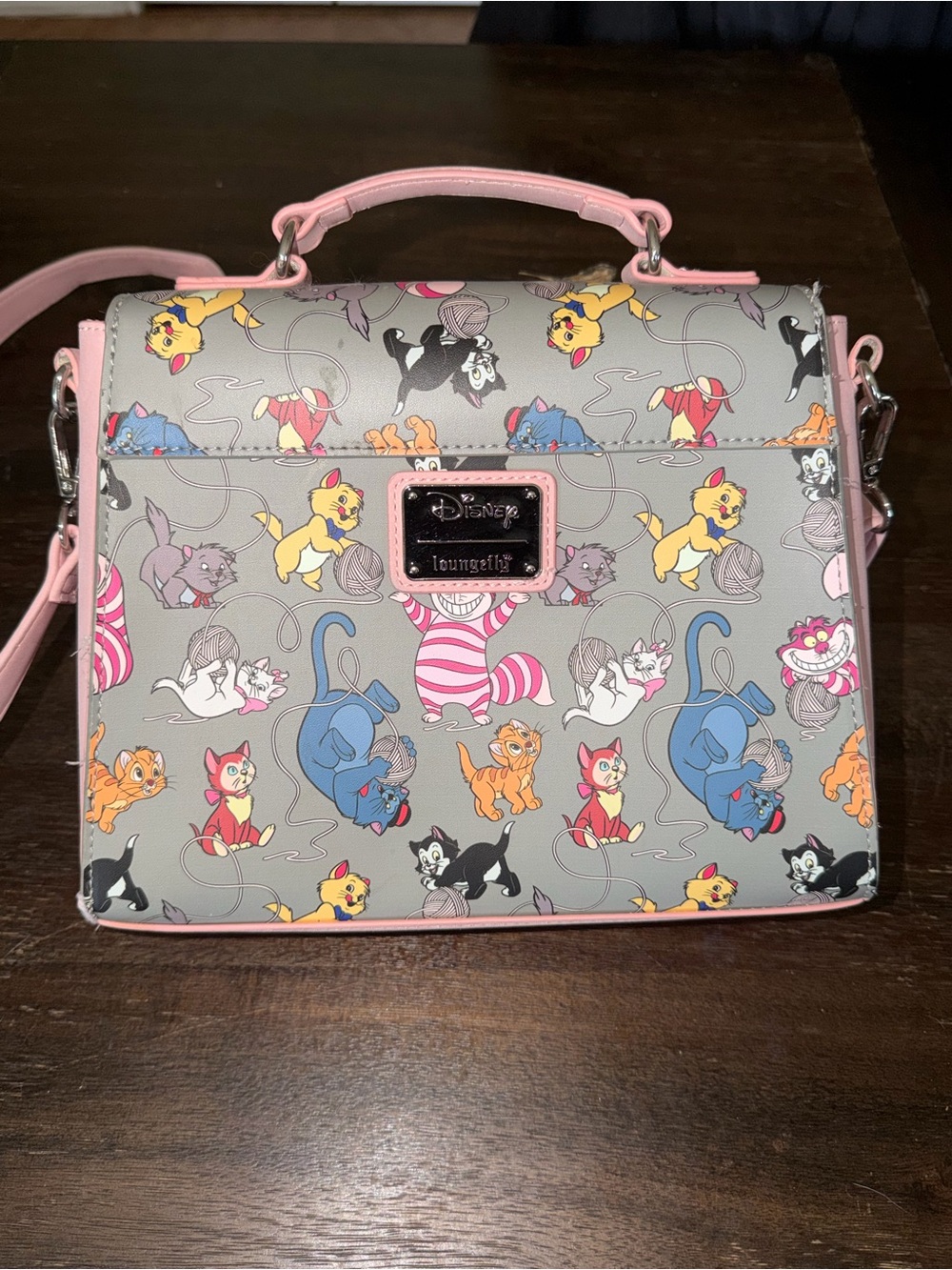 Disney Cats - Loungefly x Disney Crossbody Bag with Pink Trim